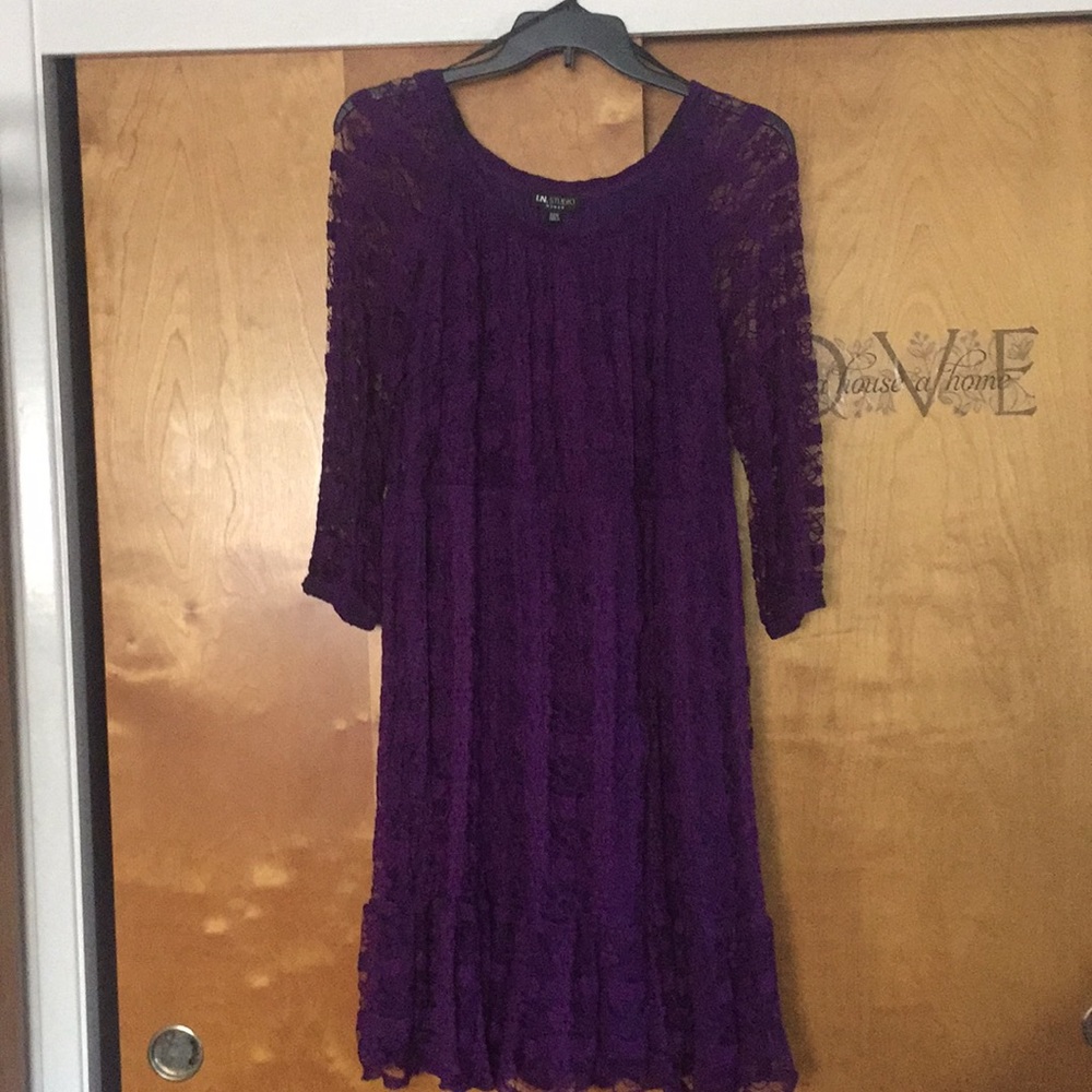 Purple lace dress